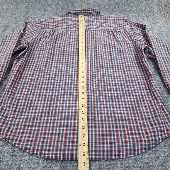 Woolrich Shirt Mens Large Plaid Roll Tab Sleeve Button Up Casual Outdoor Wear - Picture 6 of 16